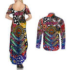 Personalised Bulldogs AFL Celebrating 50 Years of Naidoc Couples Matching Summer Maxi Dress and Long Sleeve Button Shirt NAIDOC Week 2025 Aboriginal