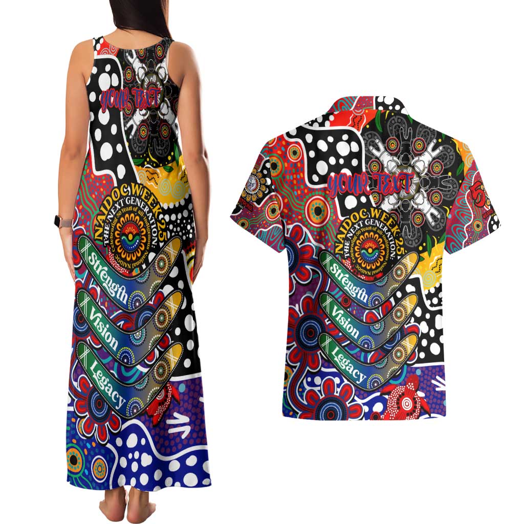 Personalised Bulldogs AFL Celebrating 50 Years of Naidoc Couples Matching Tank Maxi Dress and Hawaiian Shirt NAIDOC Week 2025 Aboriginal