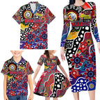 Personalised Bulldogs AFL Celebrating 50 Years of Naidoc Family Matching Long Sleeve Bodycon Dress and Hawaiian Shirt NAIDOC Week 2025 Aboriginal