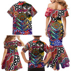 Personalised Bulldogs AFL Celebrating 50 Years of Naidoc Family Matching Mermaid Dress and Hawaiian Shirt NAIDOC Week 2025 Aboriginal