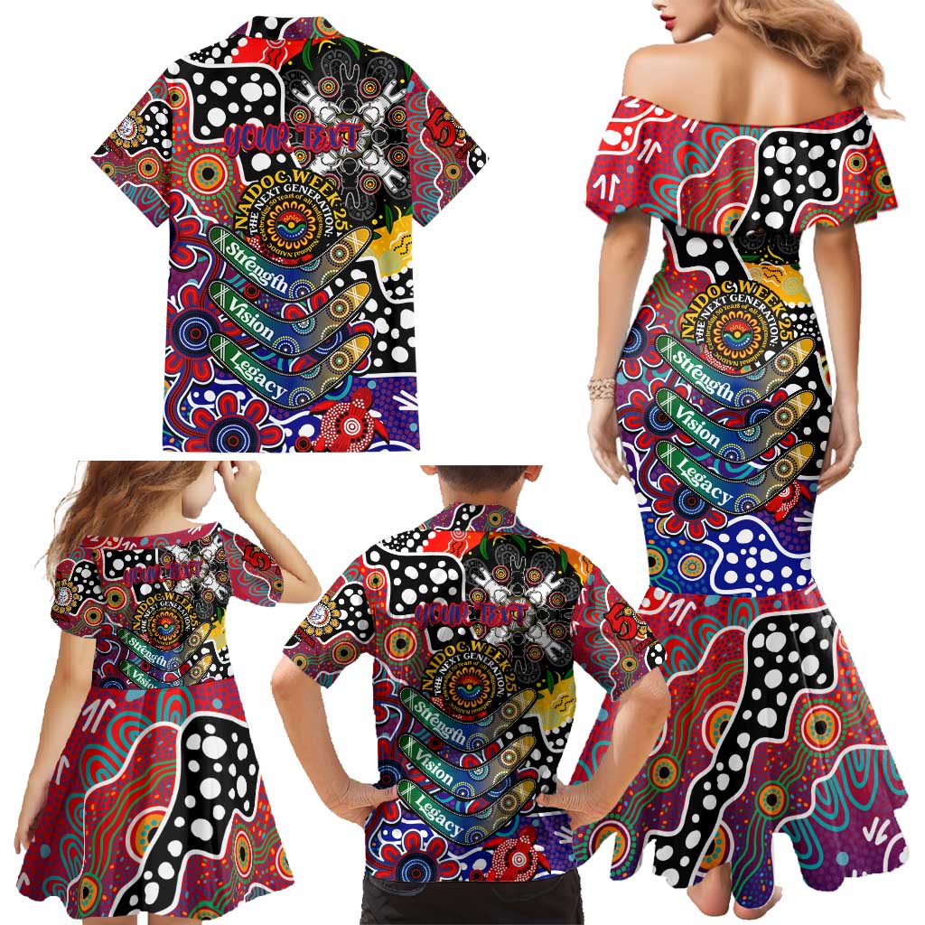 Personalised Bulldogs AFL Celebrating 50 Years of Naidoc Family Matching Mermaid Dress and Hawaiian Shirt NAIDOC Week 2025 Aboriginal