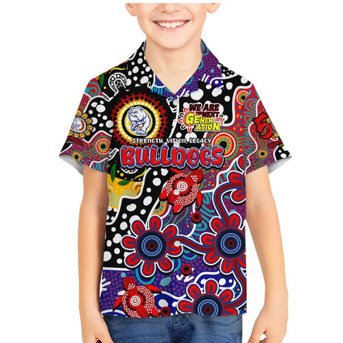 Personalised Bulldogs AFL Celebrating 50 Years of Naidoc Family Matching Mermaid Dress and Hawaiian Shirt NAIDOC Week 2025 Aboriginal