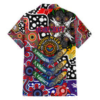 Personalised Bulldogs AFL Celebrating 50 Years of Naidoc Family Matching Off Shoulder Maxi Dress and Hawaiian Shirt NAIDOC Week 2025 Aboriginal