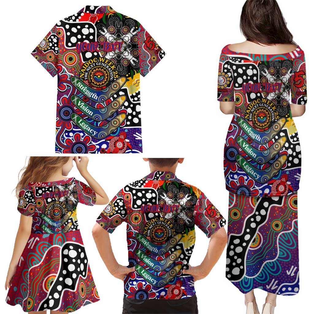 Personalised Bulldogs AFL Celebrating 50 Years of Naidoc Family Matching Puletasi and Hawaiian Shirt NAIDOC Week 2025 Aboriginal