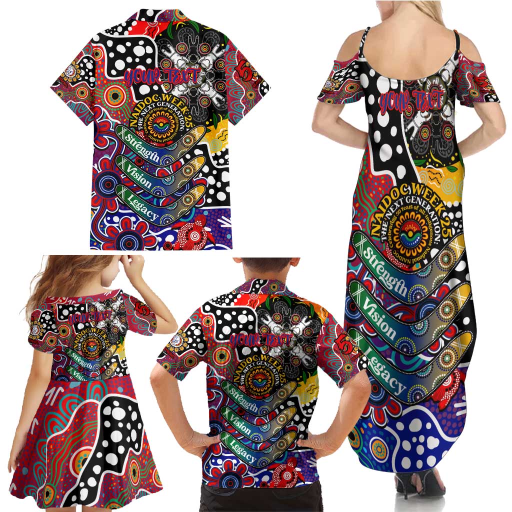 Personalised Bulldogs AFL Celebrating 50 Years of Naidoc Family Matching Summer Maxi Dress and Hawaiian Shirt NAIDOC Week 2025 Aboriginal