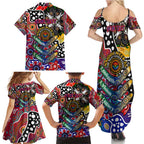 Personalised Bulldogs AFL Celebrating 50 Years of Naidoc Family Matching Summer Maxi Dress and Hawaiian Shirt NAIDOC Week 2025 Aboriginal