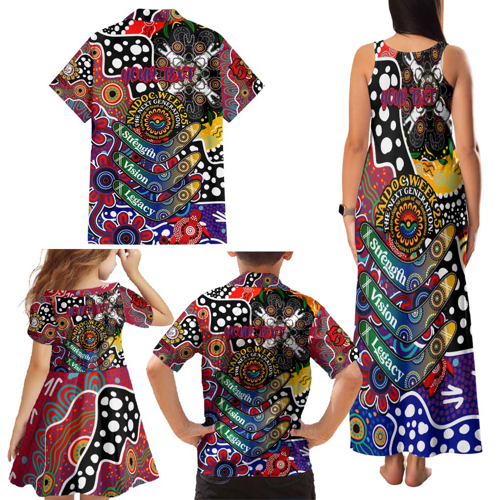 Personalised Bulldogs AFL Celebrating 50 Years of Naidoc Family Matching Tank Maxi Dress and Hawaiian Shirt NAIDOC Week 2025 Aboriginal