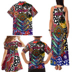 Personalised Bulldogs AFL Celebrating 50 Years of Naidoc Family Matching Tank Maxi Dress and Hawaiian Shirt NAIDOC Week 2025 Aboriginal
