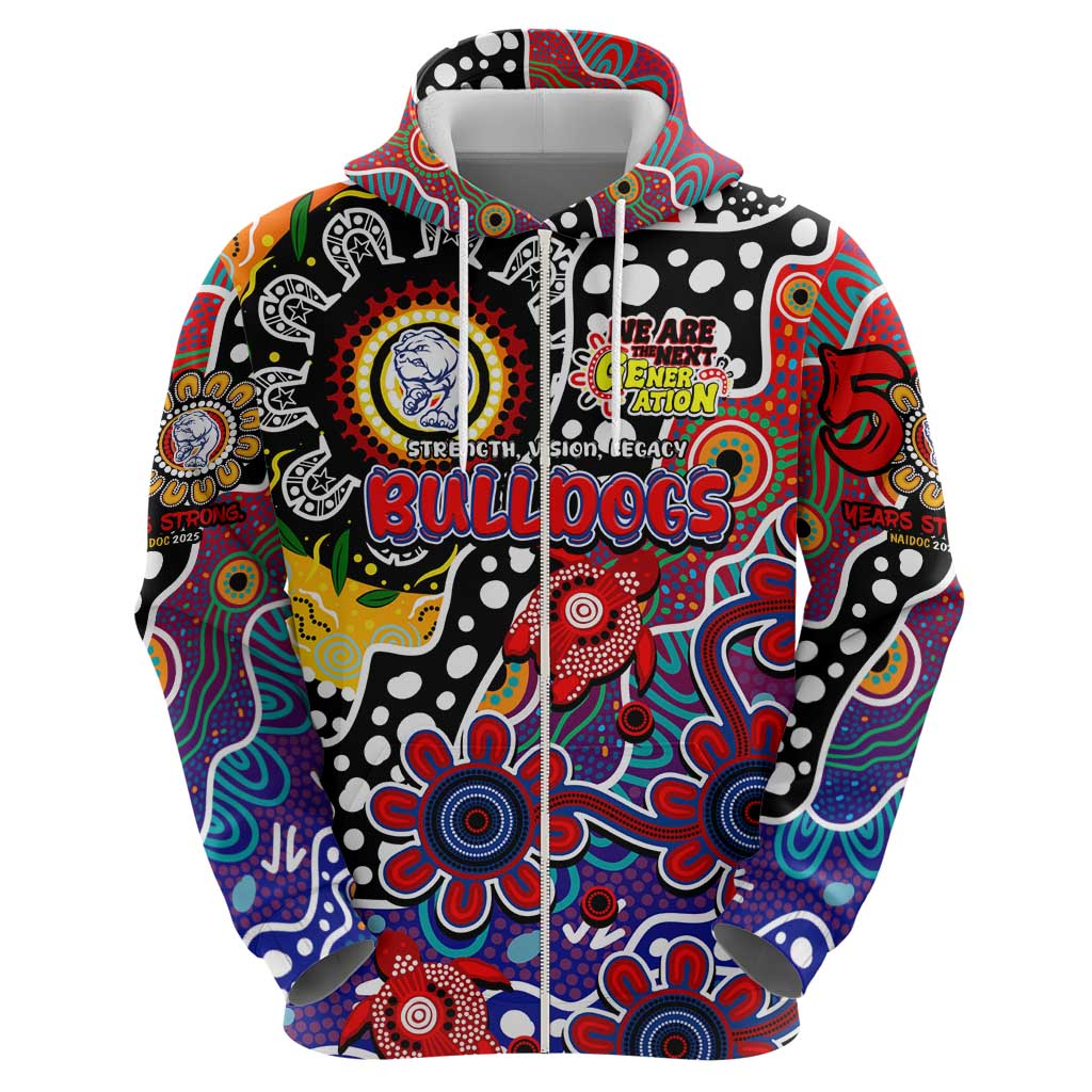 Personalised Bulldogs AFL Celebrating 50 Years of Naidoc Hoodie NAIDOC Week 2025 Aboriginal