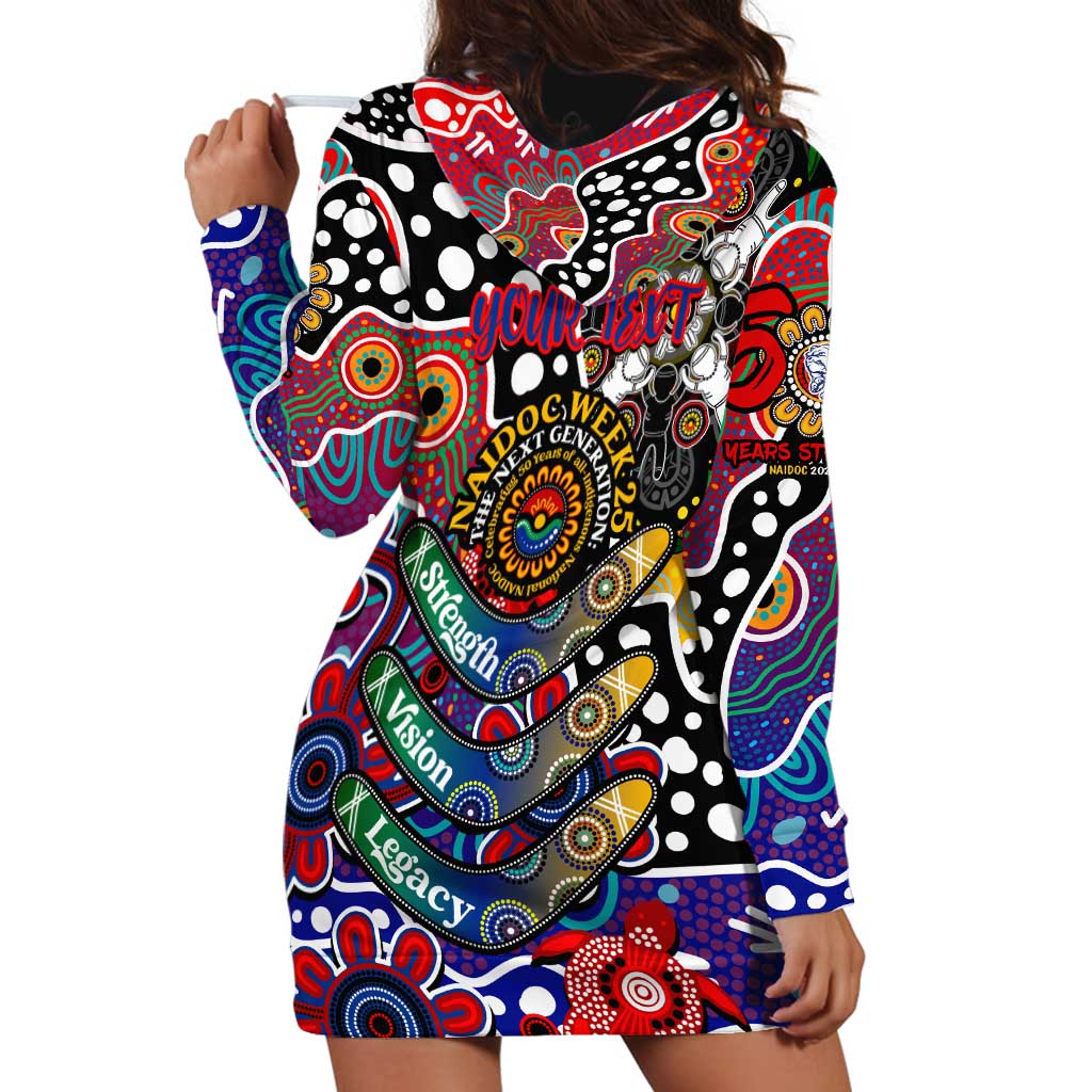 Personalised Bulldogs AFL Celebrating 50 Years of Naidoc Hoodie Dress NAIDOC Week 2025 Aboriginal