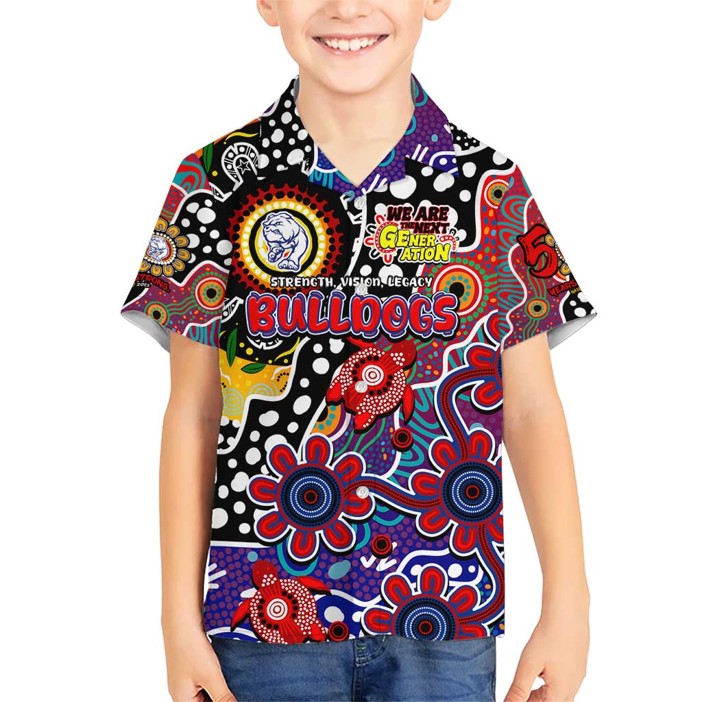 Personalised Bulldogs AFL Celebrating 50 Years of Naidoc Kid Hawaiian Shirt NAIDOC Week 2025 Aboriginal