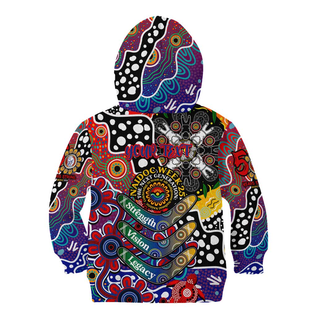Personalised Bulldogs AFL Celebrating 50 Years of Naidoc Kid Hoodie NAIDOC Week 2025 Aboriginal