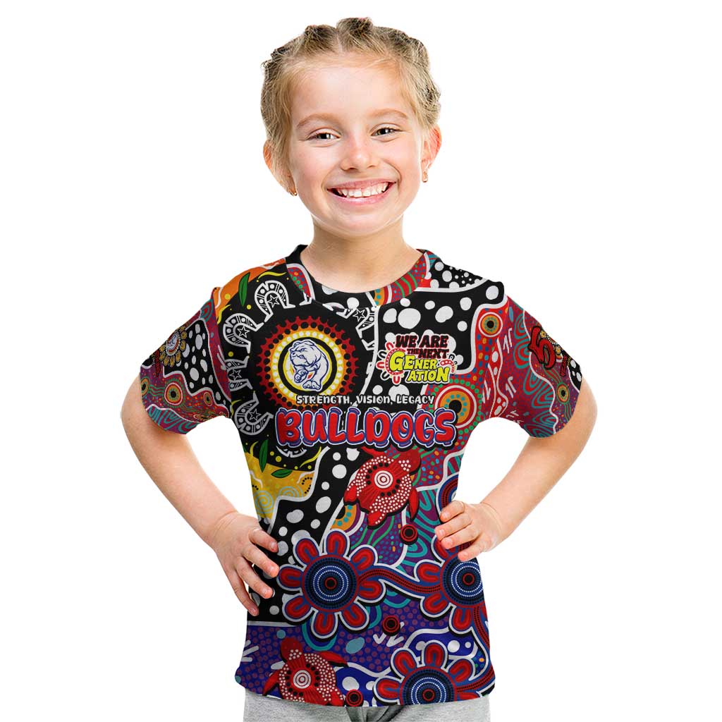 Personalised Bulldogs AFL Celebrating 50 Years of Naidoc Kid T Shirt NAIDOC Week 2025 Aboriginal