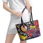 Bulldogs AFL Celebrating 50 Years of Naidoc Leather Tote Bag NAIDOC Week 2025 Aboriginal