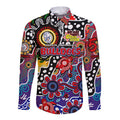 Personalised Bulldogs AFL Celebrating 50 Years of Naidoc Long Sleeve Button Shirt NAIDOC Week 2025 Aboriginal