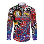 Personalised Bulldogs AFL Celebrating 50 Years of Naidoc Long Sleeve Button Shirt NAIDOC Week 2025 Aboriginal