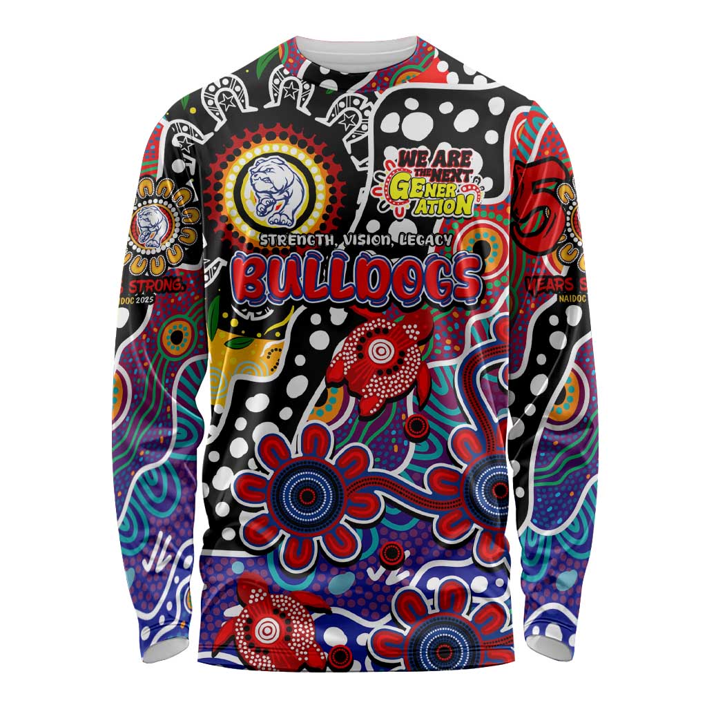 Personalised Bulldogs AFL Celebrating 50 Years of Naidoc Long Sleeve Shirt NAIDOC Week 2025 Aboriginal