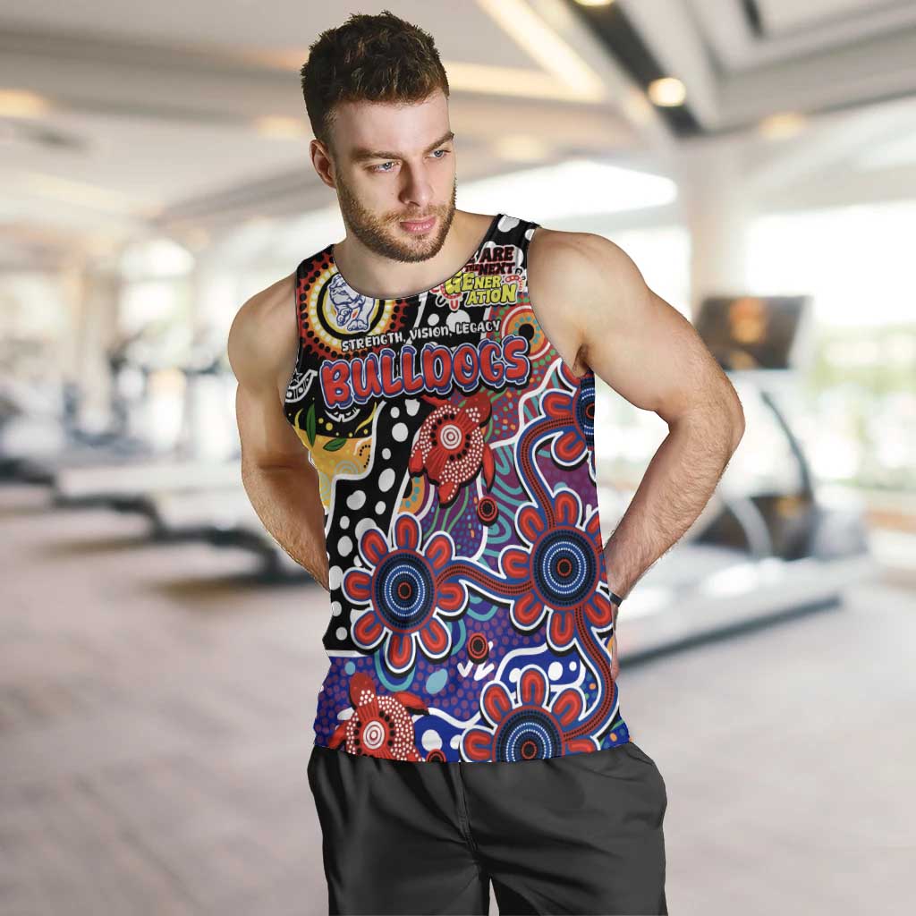 Personalised Bulldogs AFL Celebrating 50 Years of Naidoc Men Tank Top NAIDOC Week 2025 Aboriginal