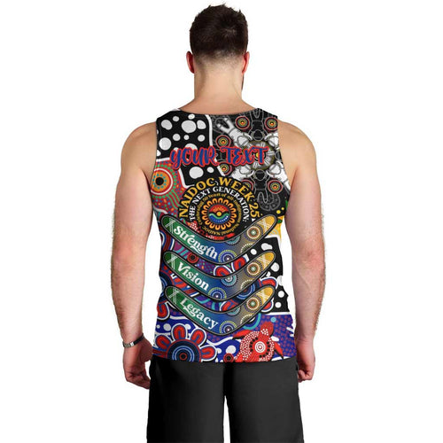 Personalised Bulldogs AFL Celebrating 50 Years of Naidoc Men Tank Top NAIDOC Week 2025 Aboriginal