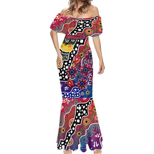 Personalised Bulldogs AFL Celebrating 50 Years of Naidoc Mermaid Dress NAIDOC Week 2025 Aboriginal
