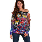Personalised Bulldogs AFL Celebrating 50 Years of Naidoc Off Shoulder Sweater NAIDOC Week 2025 Aboriginal