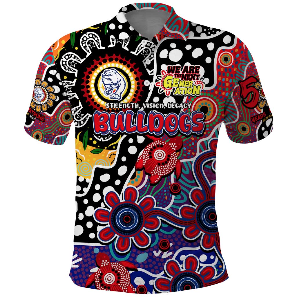 Personalised Bulldogs AFL Celebrating 50 Years of Naidoc Polo Shirt NAIDOC Week 2025 Aboriginal