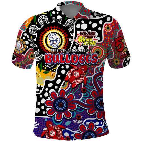 Personalised Bulldogs AFL Celebrating 50 Years of Naidoc Polo Shirt NAIDOC Week 2025 Aboriginal