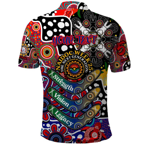 Personalised Bulldogs AFL Celebrating 50 Years of Naidoc Polo Shirt NAIDOC Week 2025 Aboriginal