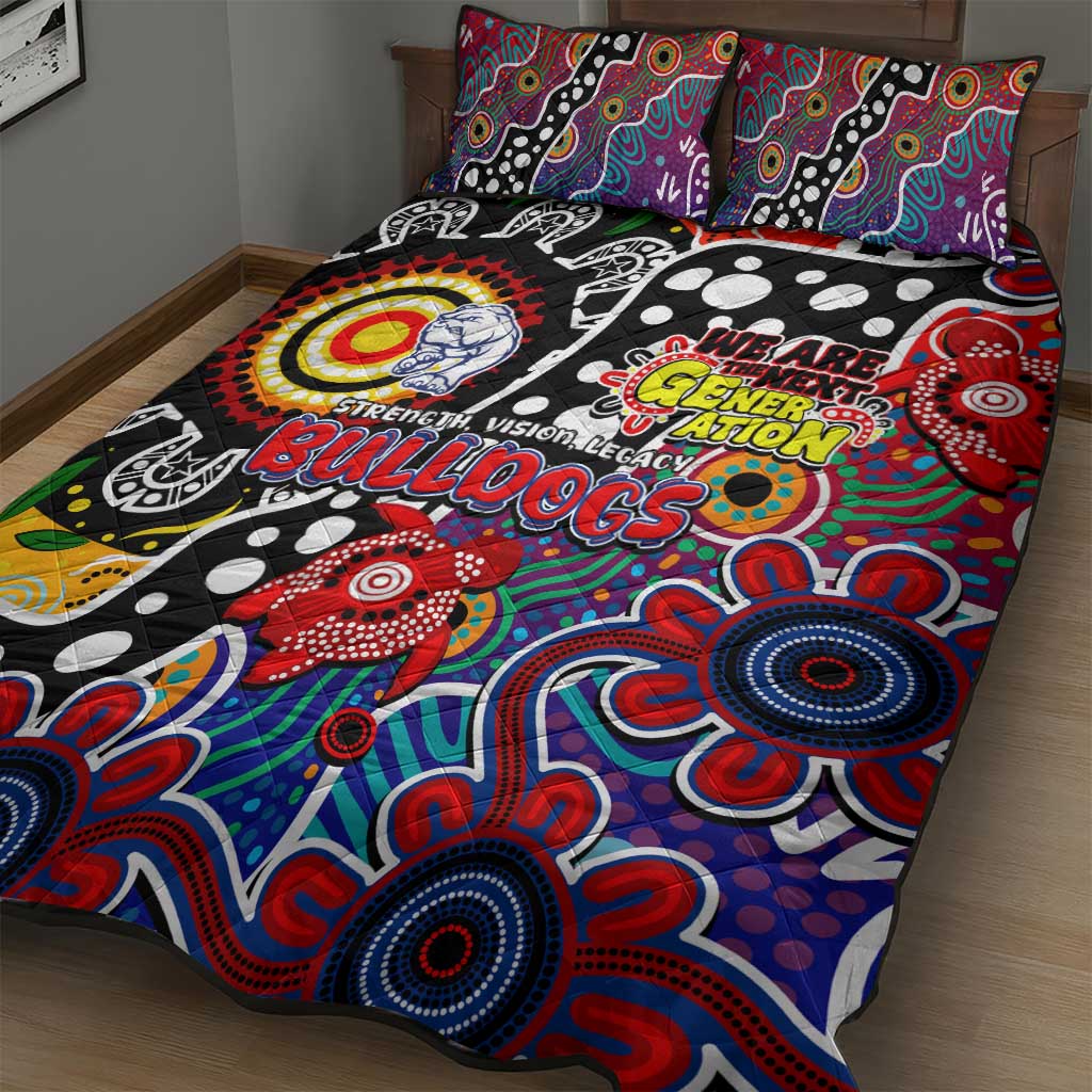 Bulldogs AFL Celebrating 50 Years of Naidoc Quilt Bed Set NAIDOC Week 2025 Aboriginal