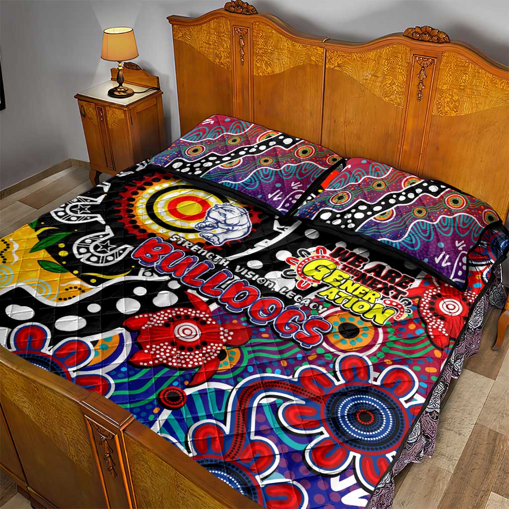 Bulldogs AFL Celebrating 50 Years of Naidoc Quilt Bed Set NAIDOC Week 2025 Aboriginal