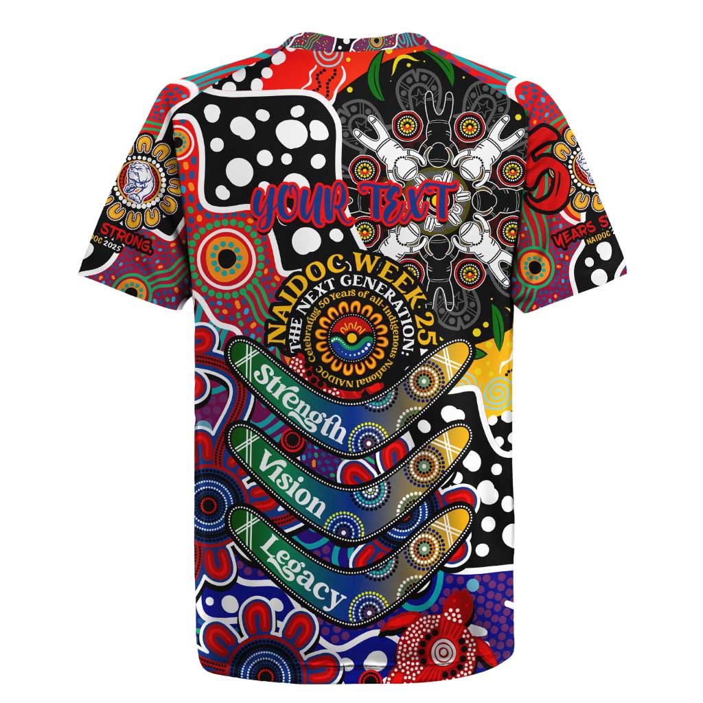 Personalised Bulldogs AFL Celebrating 50 Years of Naidoc Rugby Jersey NAIDOC Week 2025 Aboriginal