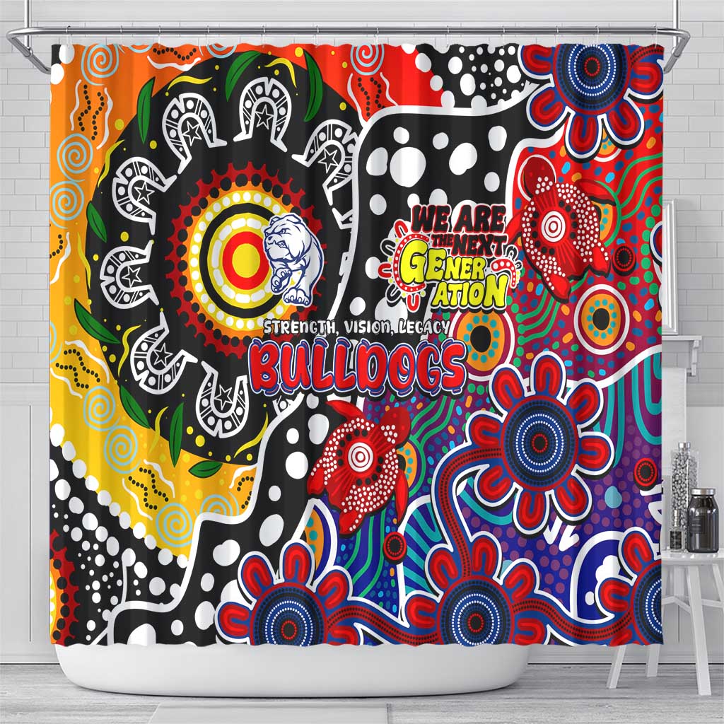 Bulldogs AFL Celebrating 50 Years of Naidoc Shower Curtain NAIDOC Week 2025 Aboriginal