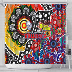Bulldogs AFL Celebrating 50 Years of Naidoc Shower Curtain NAIDOC Week 2025 Aboriginal