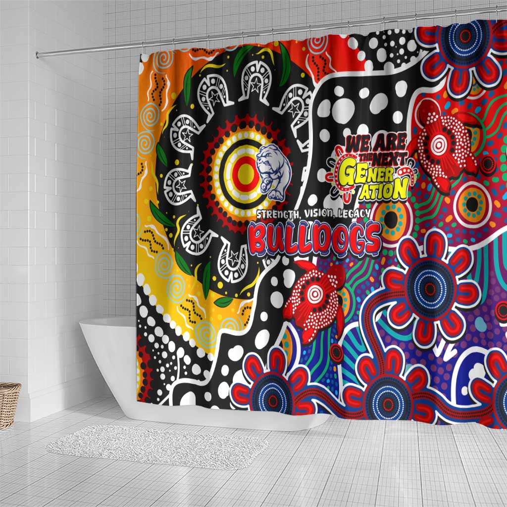 Bulldogs AFL Celebrating 50 Years of Naidoc Shower Curtain NAIDOC Week 2025 Aboriginal