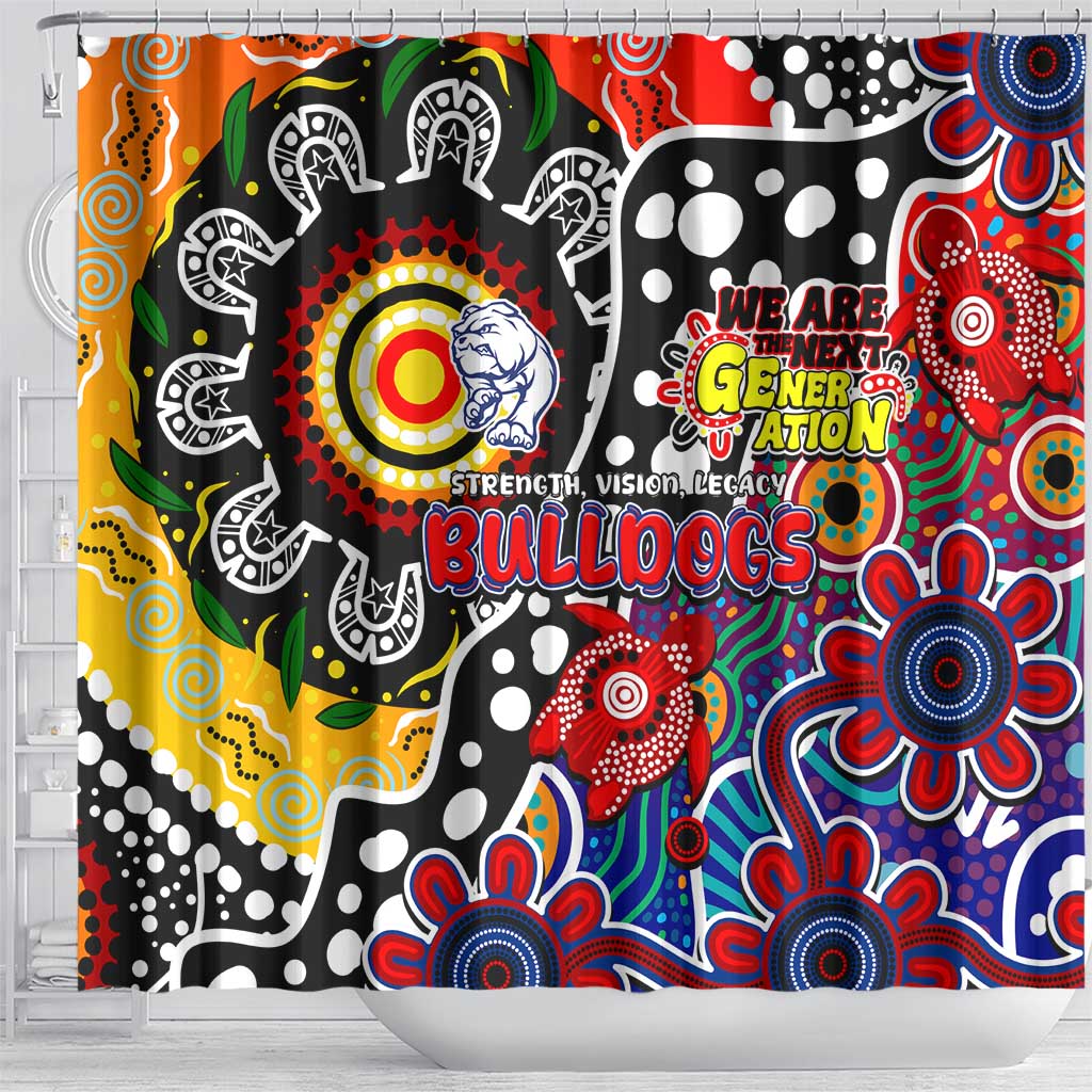 Bulldogs AFL Celebrating 50 Years of Naidoc Shower Curtain NAIDOC Week 2025 Aboriginal