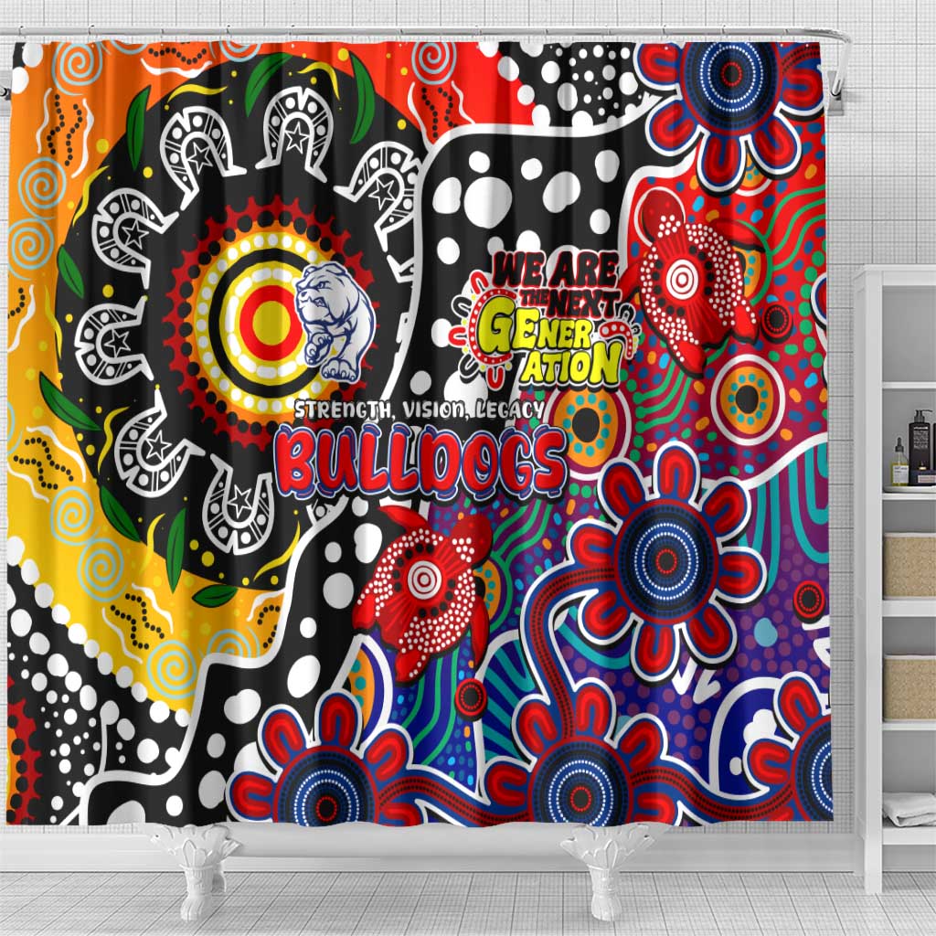 Bulldogs AFL Celebrating 50 Years of Naidoc Shower Curtain NAIDOC Week 2025 Aboriginal
