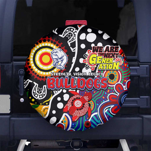 Bulldogs AFL Celebrating 50 Years of Naidoc Spare Tire Cover NAIDOC Week 2025 Aboriginal