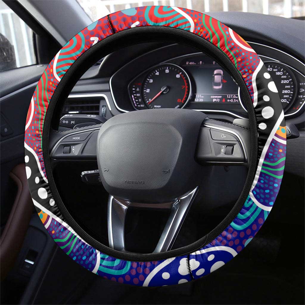 Bulldogs AFL Celebrating 50 Years of Naidoc Steering Wheel Cover NAIDOC Week 2025 Aboriginal