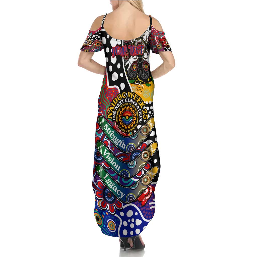 Personalised Bulldogs AFL Celebrating 50 Years of Naidoc Summer Maxi Dress NAIDOC Week 2025 Aboriginal