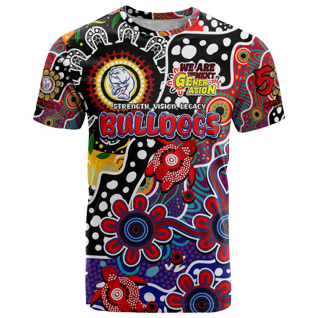 Personalised Bulldogs AFL Celebrating 50 Years of Naidoc T Shirt NAIDOC Week 2025 Aboriginal