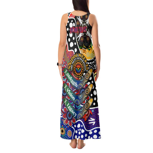 Personalised Bulldogs AFL Celebrating 50 Years of Naidoc Tank Maxi Dress NAIDOC Week 2025 Aboriginal