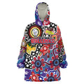 Personalised Bulldogs AFL Celebrating 50 Years of Naidoc Wearable Blanket Hoodie NAIDOC Week 2025 Aboriginal