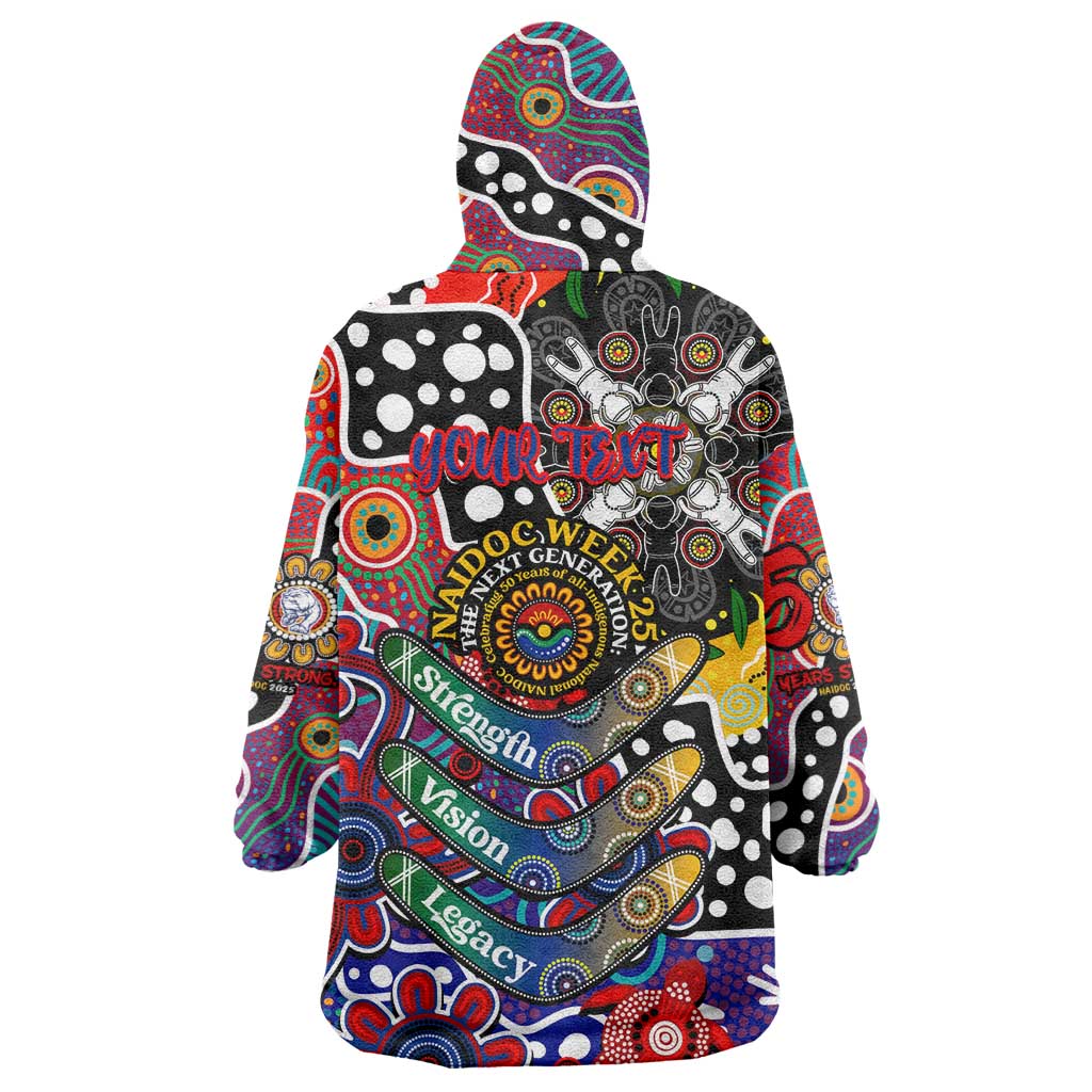 Personalised Bulldogs AFL Celebrating 50 Years of Naidoc Wearable Blanket Hoodie NAIDOC Week 2025 Aboriginal