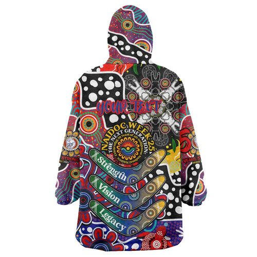 Personalised Bulldogs AFL Celebrating 50 Years of Naidoc Wearable Blanket Hoodie NAIDOC Week 2025 Aboriginal