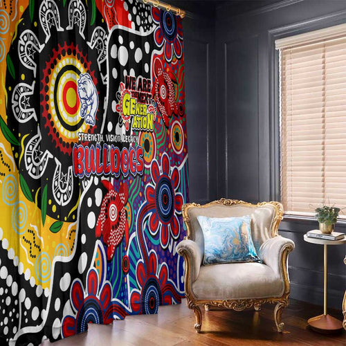 Bulldogs AFL Celebrating 50 Years of Naidoc Window Curtain NAIDOC Week 2025 Aboriginal
