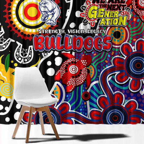Bulldogs AFL Celebrating 50 Years of Naidoc Window Curtain NAIDOC Week 2025 Aboriginal