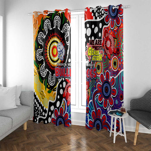 Bulldogs AFL Celebrating 50 Years of Naidoc Window Curtain NAIDOC Week 2025 Aboriginal