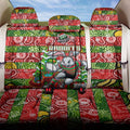 Rabbitohs Rugby Merry Christmas Back Car Seat Cover Indigenous Australian Art