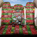 Rabbitohs Rugby Merry Christmas Back Car Seat Cover Indigenous Australian Art