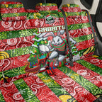 Rabbitohs Rugby Merry Christmas Back Car Seat Cover Indigenous Australian Art